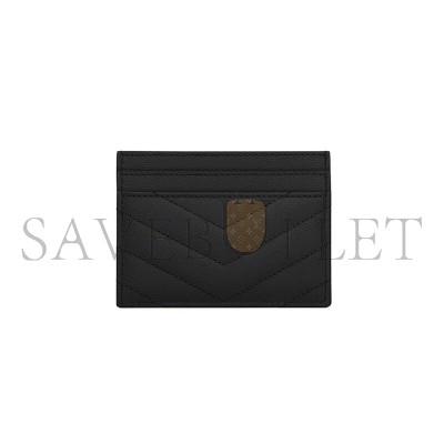 YSL CASSANDRE MATELASSÉ CARD CASE IN GRAIN DE POUDRE LEATHER 423291BOW011000 (10.5*7.5*0.5cm)